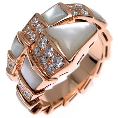 Pre-owned Bvlgari Serpenti Pink Gold (18k) Band Ring ()