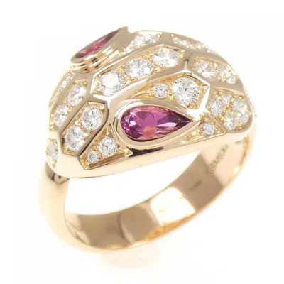 Pre-owned Bvlgari Serpenti Pink Gold (18k) Band Ring () In Multi