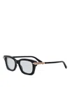 Bvlgari Serpenti Rectangular Eyeglasses, 50mm In Black