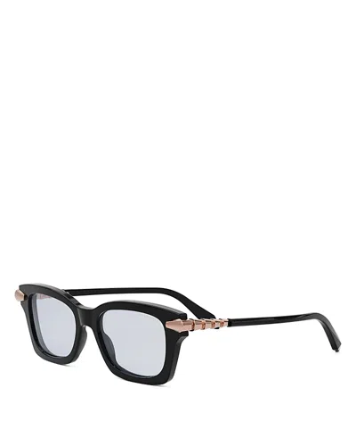 Bvlgari Serpenti Rectangular Eyeglasses, 50mm In Black