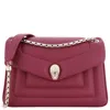 Bvlgari Serpenti Reverse Leather Shoulder Bag In Red