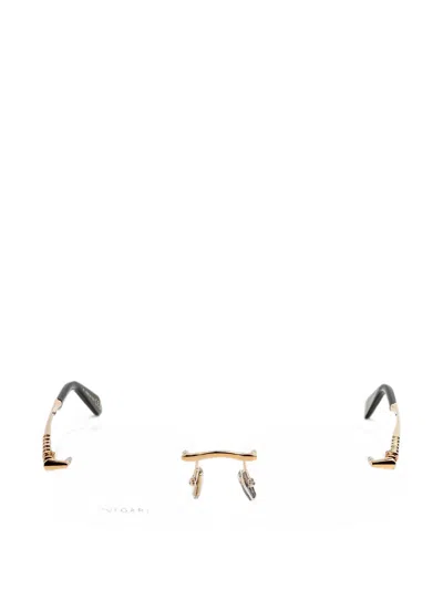 Bvlgari Serpenti Rimless Glasses In Gold