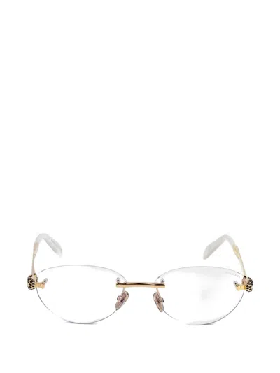 Bvlgari Serpenti Rimless Glasses In Gold