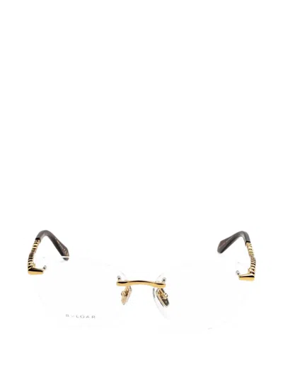 Bvlgari Serpenti Rimless Glasses In Gold