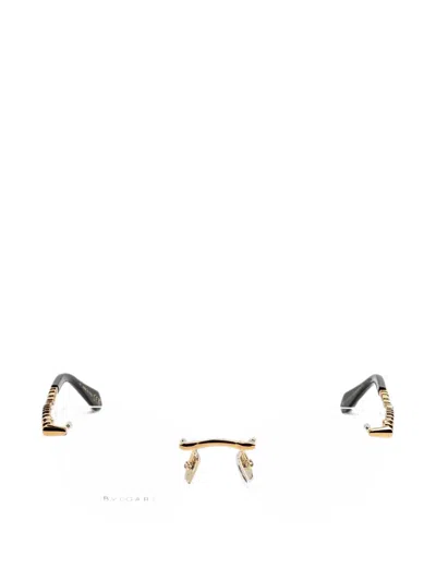 Bvlgari Serpenti Rimless Glasses In Gold