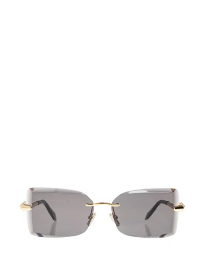 Bvlgari Serpenti Rimless Square-frame Sunglasses In Black