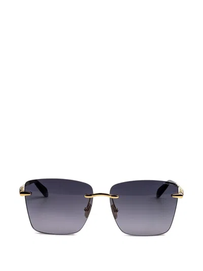 Bvlgari Serpenti Rimless Square-frame Sunglasses In Blue