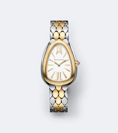Bvlgari Serpenti Seduttori 18kt Gold And Stainless Steel Watch In Multi