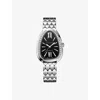 Bvlgari Serpenti Seduttori Diamond And Stainless-steel  And Diamond Automatic Watch 34mm In Gray