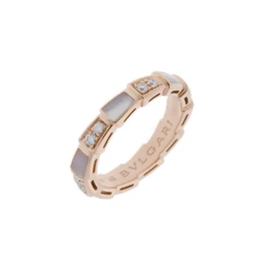 Pre-owned Bvlgari Serpenti Shell Band Ring () In Pink
