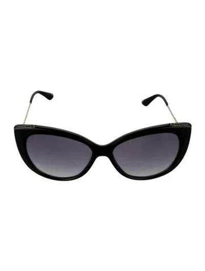 Pre-owned Bvlgari Serpenti Signature Logo Sunglasses In Black