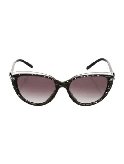 Pre-owned Bvlgari Serpenti Signature Logo Sunglasses In Black