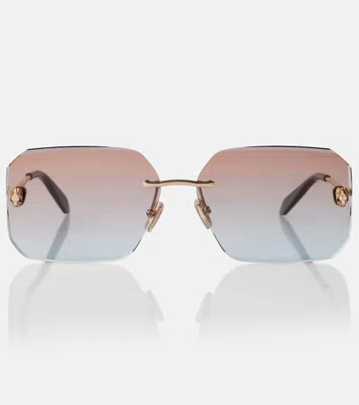 Bvlgari Serpenti Square Sunglasses In Brown