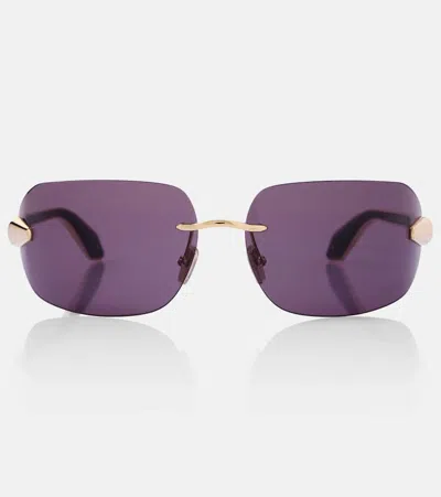 Bvlgari Serpenti Square Sunglasses In Gold