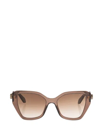 Bvlgari Serpenti Square-frame Sunglasses In Brown