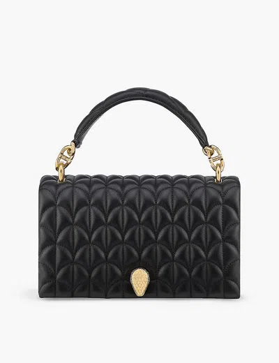 Bvlgari Womens Black Serpenti Sugarloaf Leather Shoulder Bag