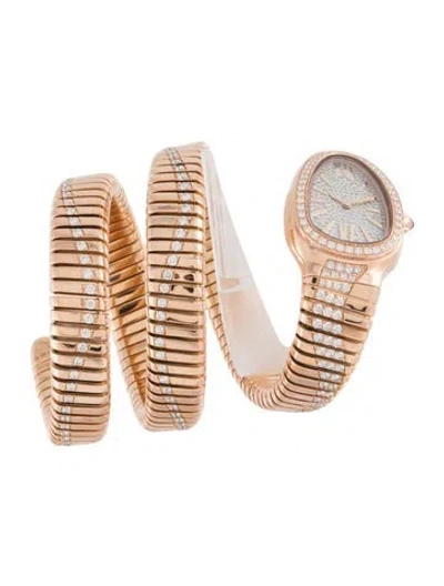 Pre-owned Bvlgari Serpenti Tubogas Watch, 23mm In Multicolor