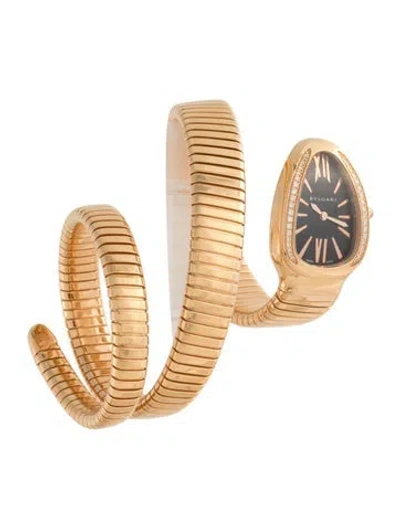Pre-owned Bvlgari Serpenti Tubogas Watch, 23mm In Multicolor