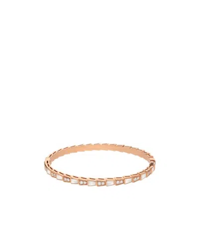 Bvlgari Serpenti Viper 18-carat Rose Gold Bracelet In Yellow