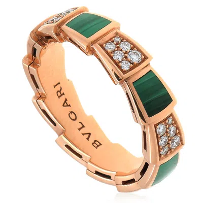 Bvlgari Serpenti Viper 18 Kt Rose Gold Ring In Multi