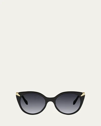 Bvlgari Serpenti Viper 53mm Cat-eye Sunglasses In Black