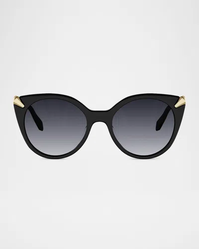Bvlgari Serpenti Viper 53mm Cat-eye Sunglasses In Black