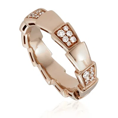 Bvlgari Serpenti Viper Band Ring In 18k Rose Gold In ["pink","gold Tone","rose Gold Tone"]