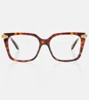 Bvlgari Serpenti Viper Cat-eye Glasses In Brown