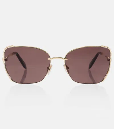 Bvlgari Serpenti Viper Cat-eye Sunglasses In Brown