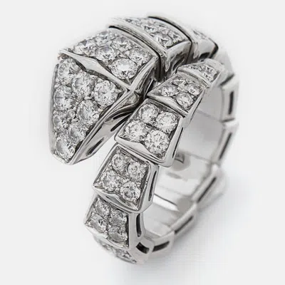 Bvlgari Serpenti Viper Diamonds 18k White Gold Ring