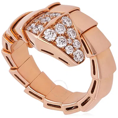 Bvlgari Serpenti Viper One-coil Rose Gold Ring In Metallic