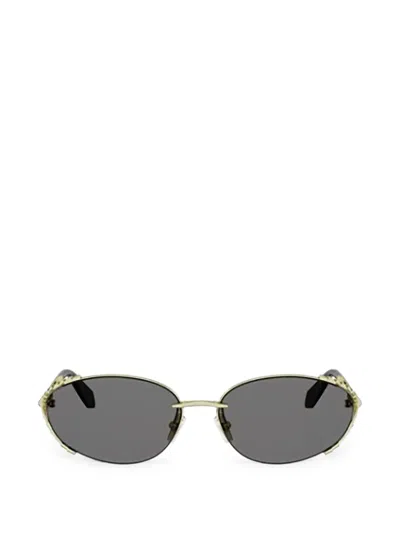 Bvlgari Serpenti Viper Oval-frame Sunglasses In Gold