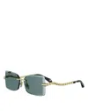 Bvlgari Serpenti Viper Rectangular Sunglasses, 59mm In Gray