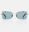 Bvlgari Serpenti 51mm Metal Rectangular Sunglasses In Multi
