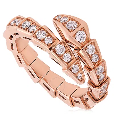 Bvlgari Serpenti Viper Ring In Pink/gold Tone