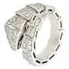 Bvlgari Serpenti Viper Ring Set With Full Pave Diamonds In Multi