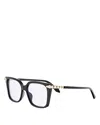Bvlgari Serpenti Viper Square Eyeglasses, 53mm In Black