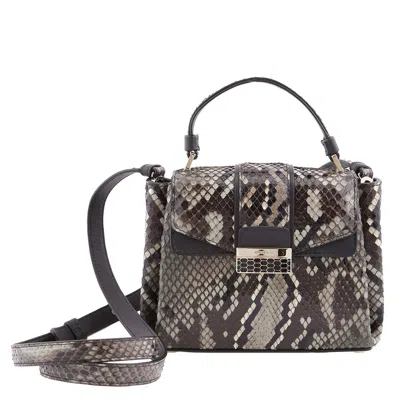 Bvlgari Serpenti Viper Top Handle Bag In Black