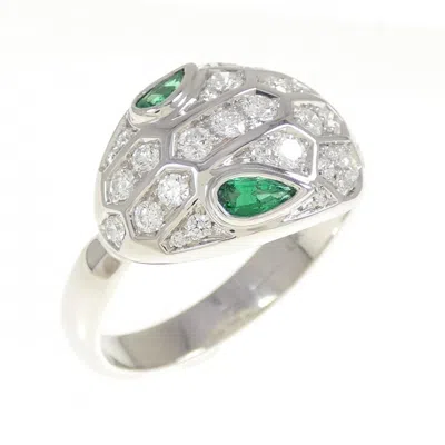 Pre-owned Bvlgari Serpenti White Gold (18k) Band Ring ()
