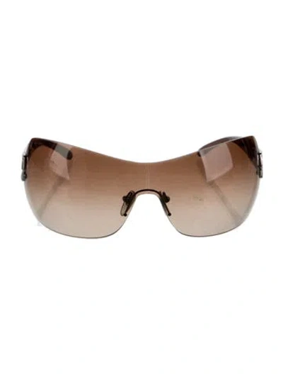 Pre-owned Bvlgari Shield Gradient Sunglasses In Neutral