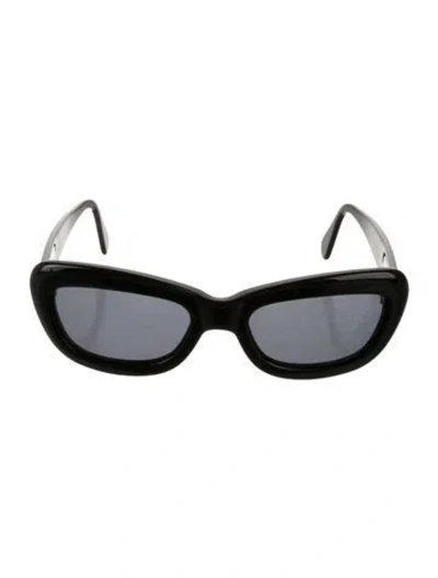 Pre-owned Bvlgari Signature Logo Square Sunglasses In Black