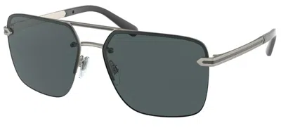 Pre-owned Bvlgari Silhouette Nash Tma Collection 8744 Silver/grey Polarized (7310) Sunglasses In Gray