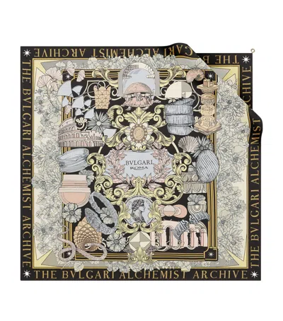 Bvlgari Silk Alchemist Scarf In Black