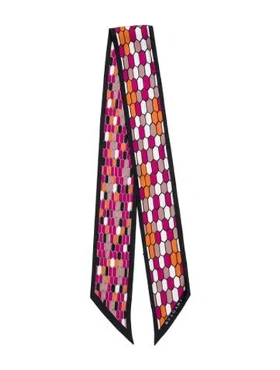 Pre-owned Bvlgari Silk Floral Print Shawl In Black