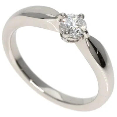 Pre-owned Bvlgari Silver Platinum 950 Band Ring ()