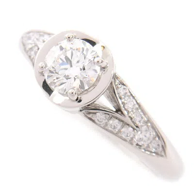 Pre-owned Bvlgari Silver Platinum 950 Band Ring ()
