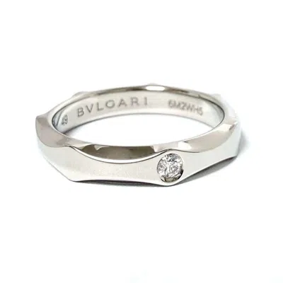 Pre-owned Bvlgari Silver Platinum 950 Band Ring ()