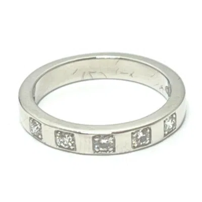 Pre-owned Bvlgari Silver Platinum 950 Band Ring ()