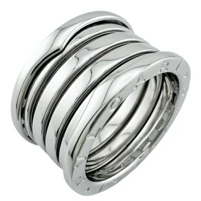 Pre-owned Bvlgari Silver White Gold (18k) Band Ring ()