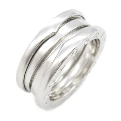 Pre-owned Bvlgari Silver White Gold (18k) Band Ring ()